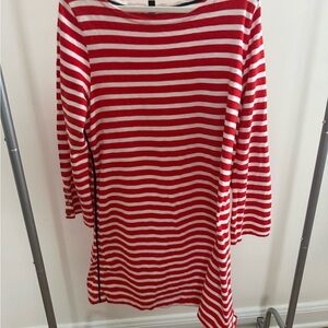 J.Crew Orange and White Striped Dress